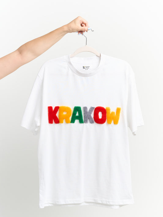 T-Shirt KRAKOW with Handcrafted Fur Lettering