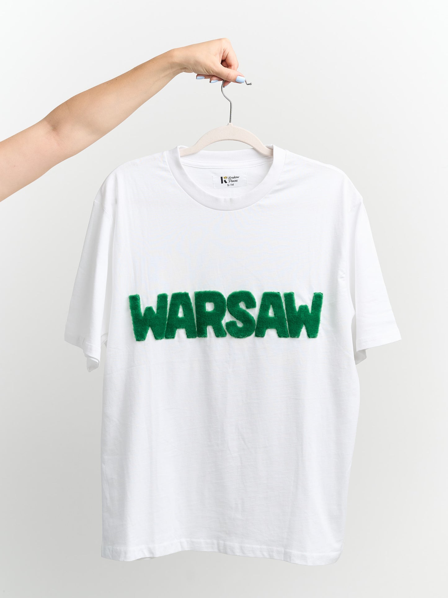 T-Shirt WARSAW with Handcrafted Fur Lettering