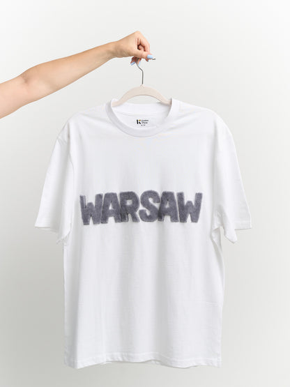 T-Shirt WARSAW with Handcrafted Fur Lettering