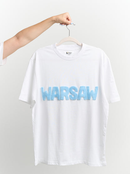 T-Shirt WARSAW with Handcrafted Fur Lettering