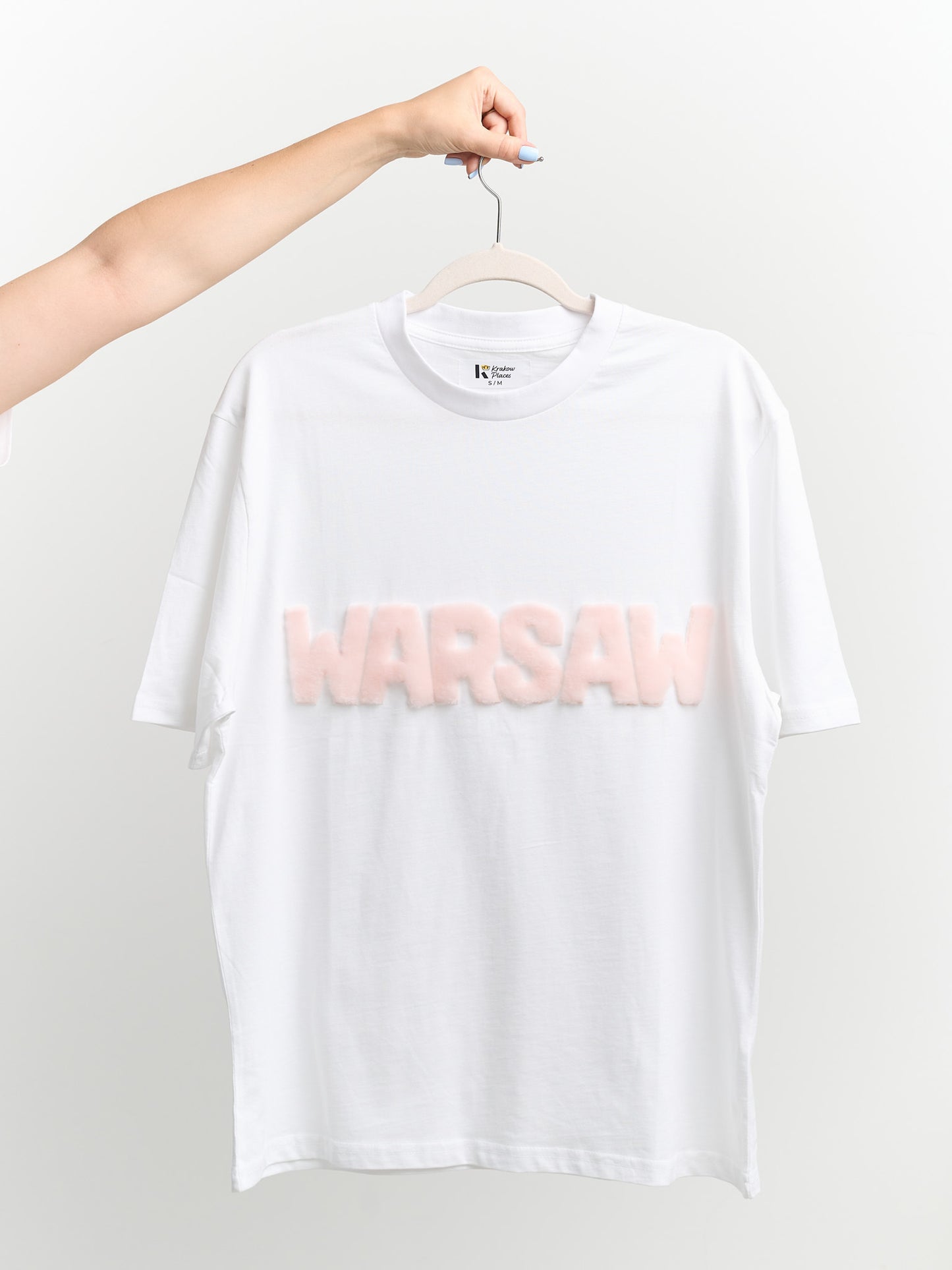 T-Shirt WARSAW with Handcrafted Fur Lettering