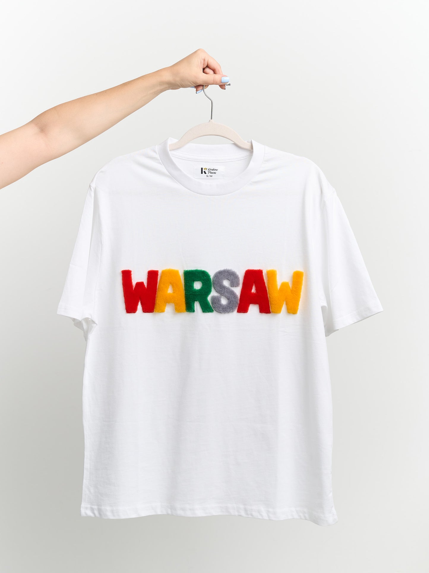 T-Shirt WARSAW with Handcrafted Fur Lettering