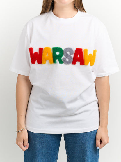 T-Shirt WARSAW with Handcrafted Fur Lettering