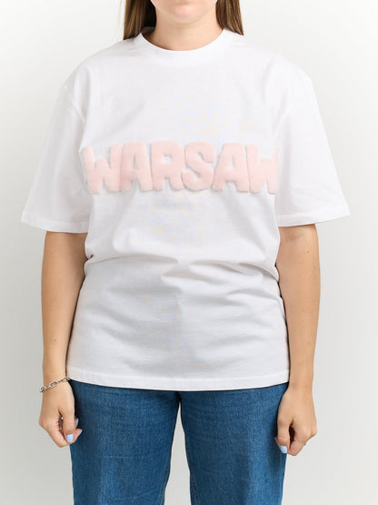 T-Shirt WARSAW with Handcrafted Fur Lettering