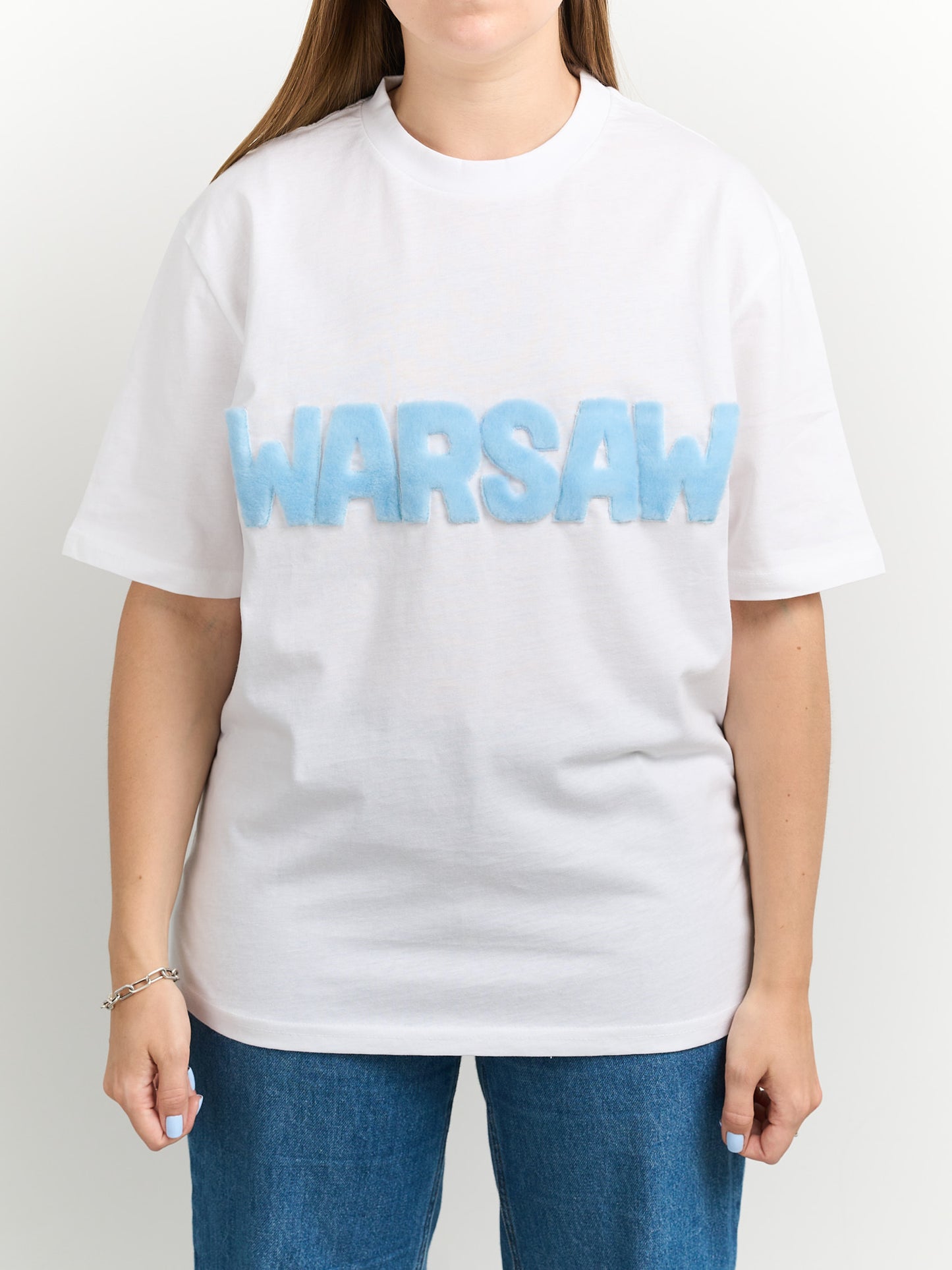 T-Shirt WARSAW with Handcrafted Fur Lettering