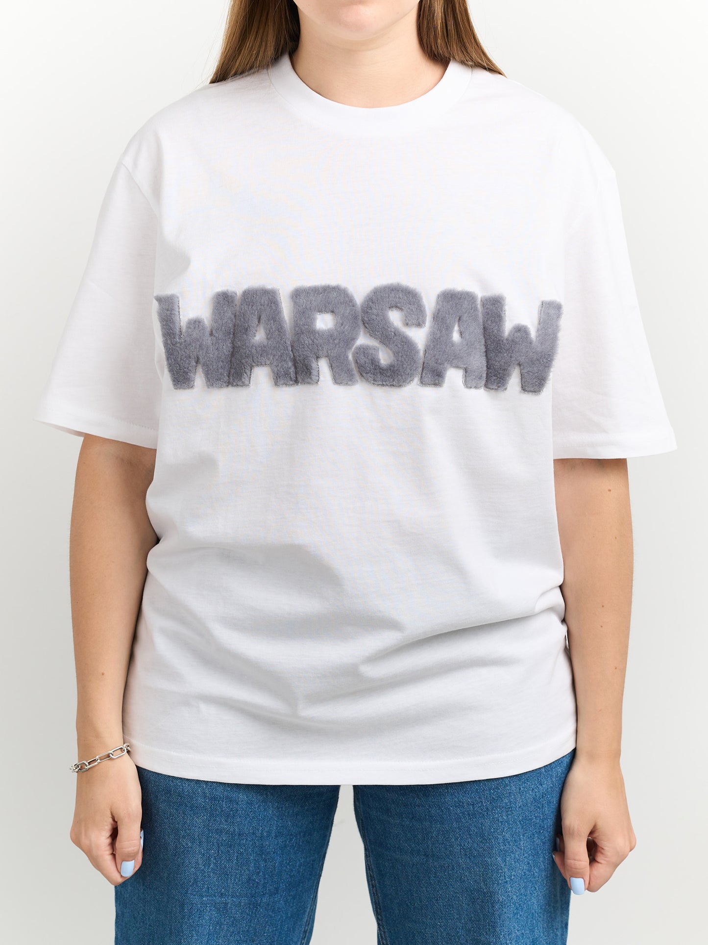 T-Shirt WARSAW with Handcrafted Fur Lettering