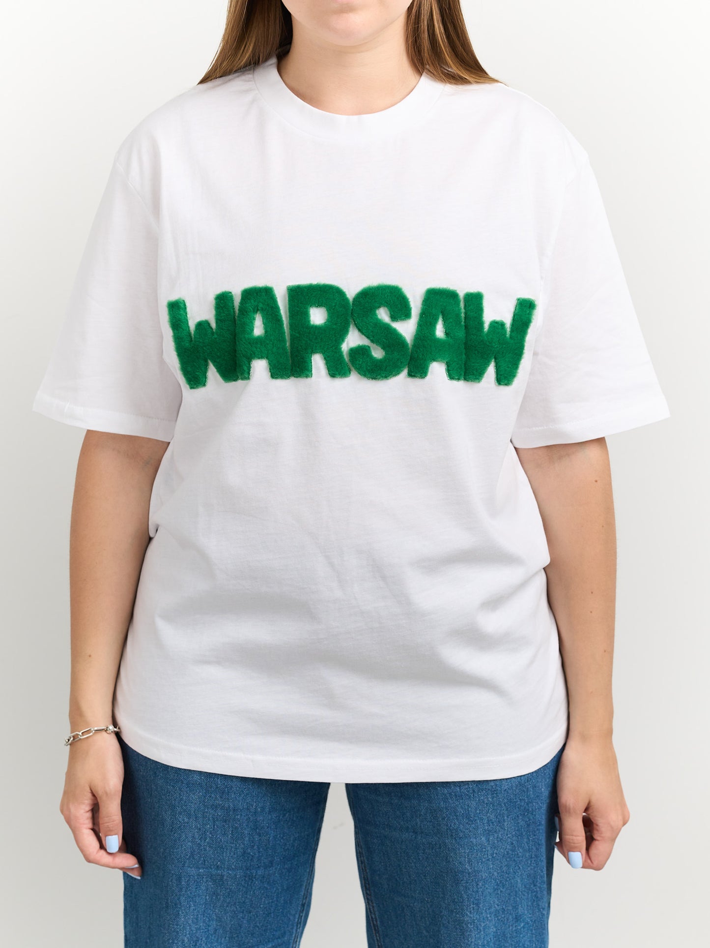 T-Shirt WARSAW with Handcrafted Fur Lettering