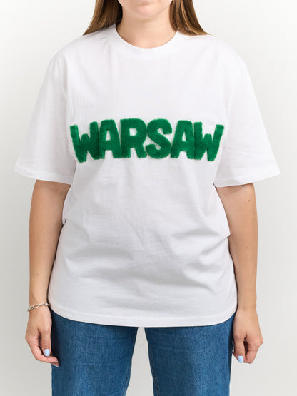 T-Shirt WARSAW with Handcrafted Fur Lettering