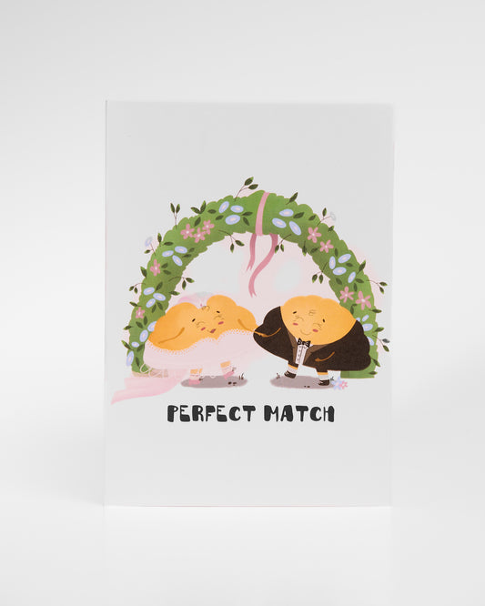 Perfect Match Pierogi Wedding Card