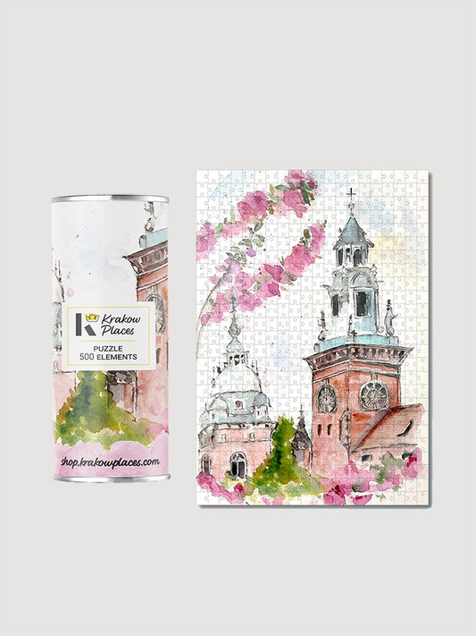 Puzzle Kraków - Kwitnące Wiśnie na Wawelu